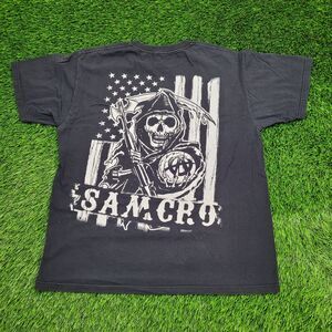Sons-Of-Anarchy Grim-Geaper Shirt Large 21x26 Black SAMCRO